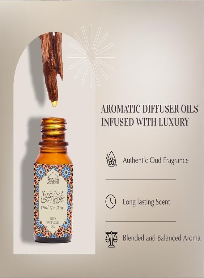 DUKHNI Oud Diffuser Oil, Oud ya Aini by Dukhni | 3 x 10ml Arabic Oil for Diffuser & humidifier | 100% Pure Halal, Oudh Essential Oil Blend | Relax with Home Aromatherapy, for Relaxation and Massage - Image 3